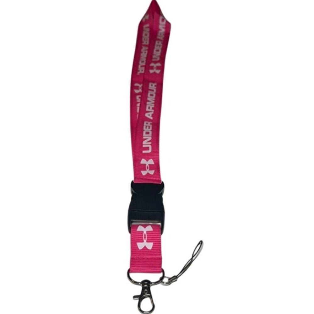 Under Armour Pink Breakaway Lanyard Keychain ID Badge Phone Strap